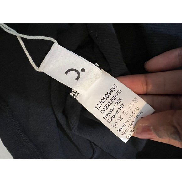 Commense NWT Women Black Drop Shoulder Drawstring Hooded Dress Loungewear Chic - Picture 12 of 12